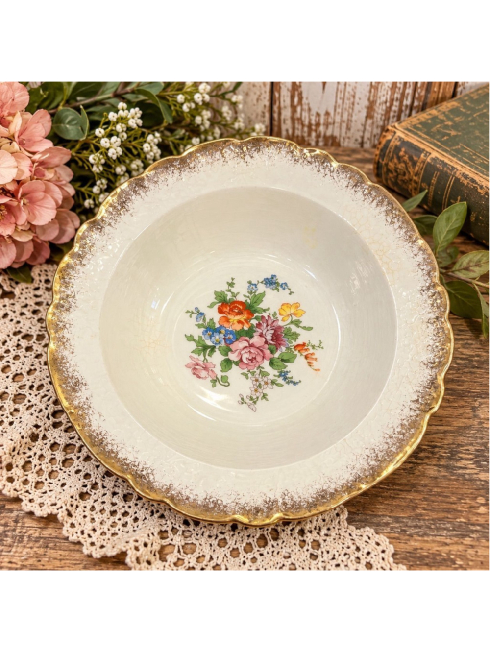 Old Holland USA 22 KT Gold Bowl 1930s Universal Cambridge